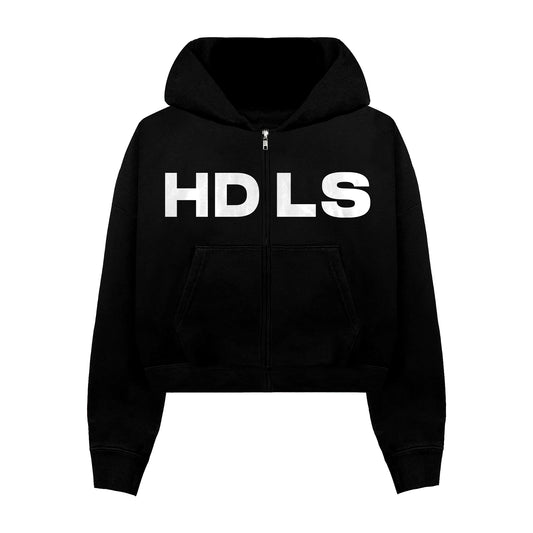 HDLS 'SPELL OUT' ZIP UP [BLACK]